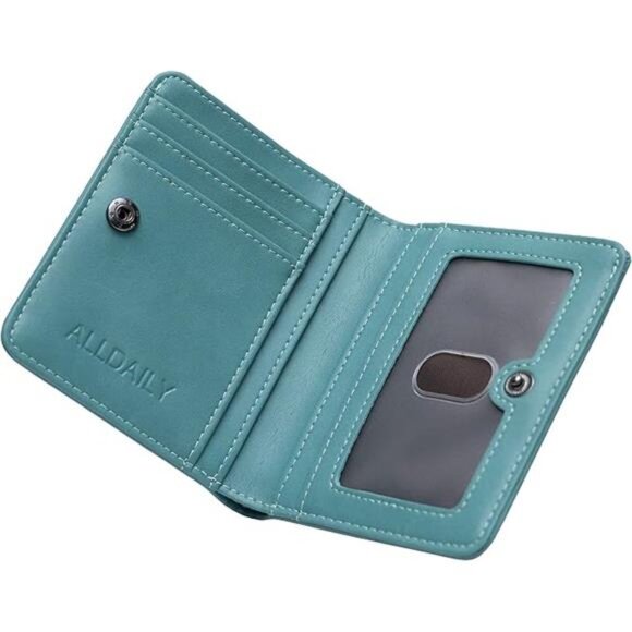 Small RFID Wallet Women Slim Compact Bifold Card Holder Mini Travel Purse - Picture 7 of 7